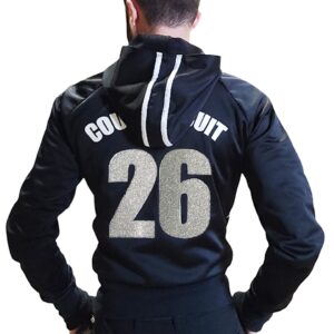 Veste timeless Paillettes argent noir homme