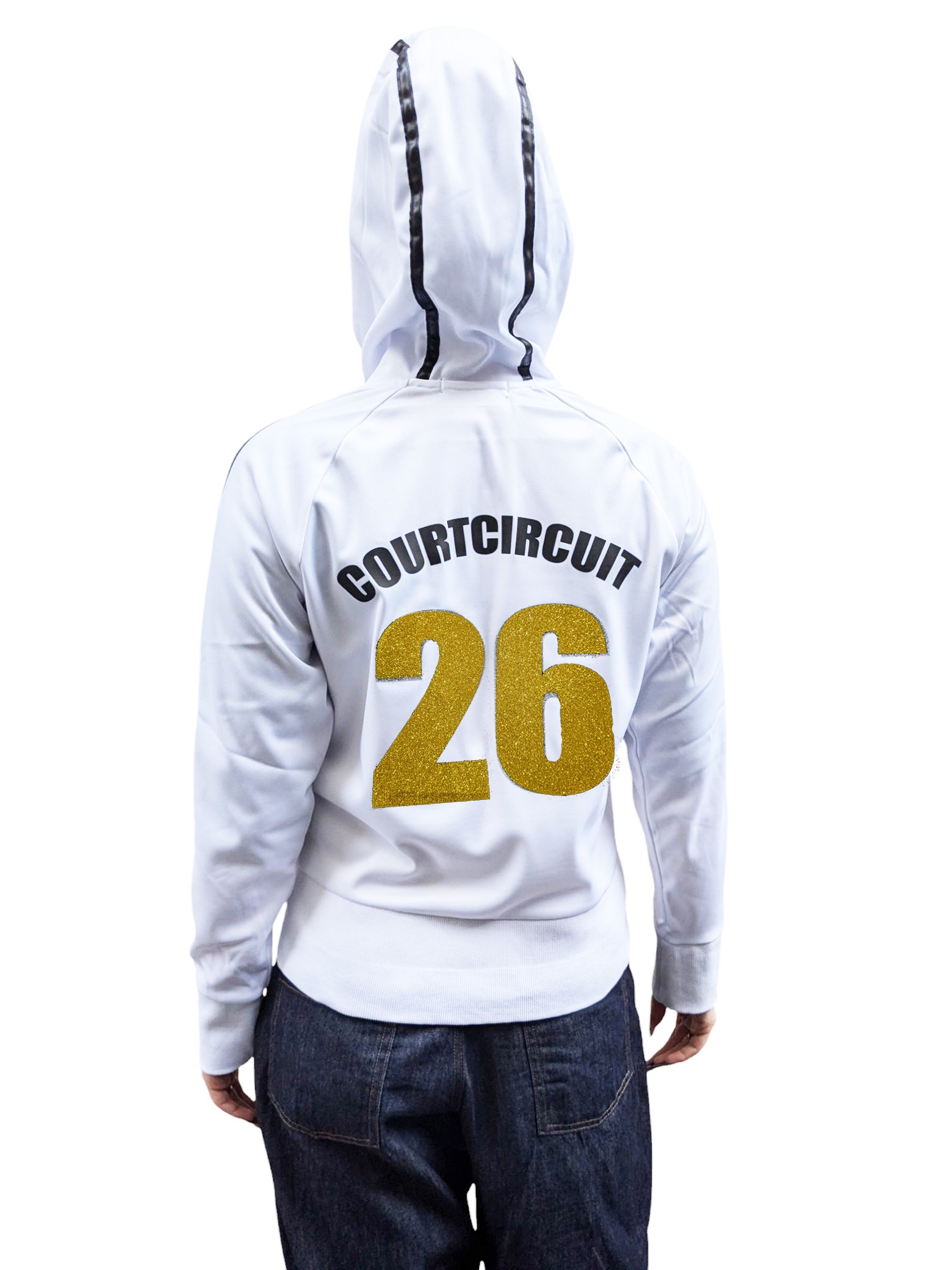 timeless paillettes white paillette dorées dos