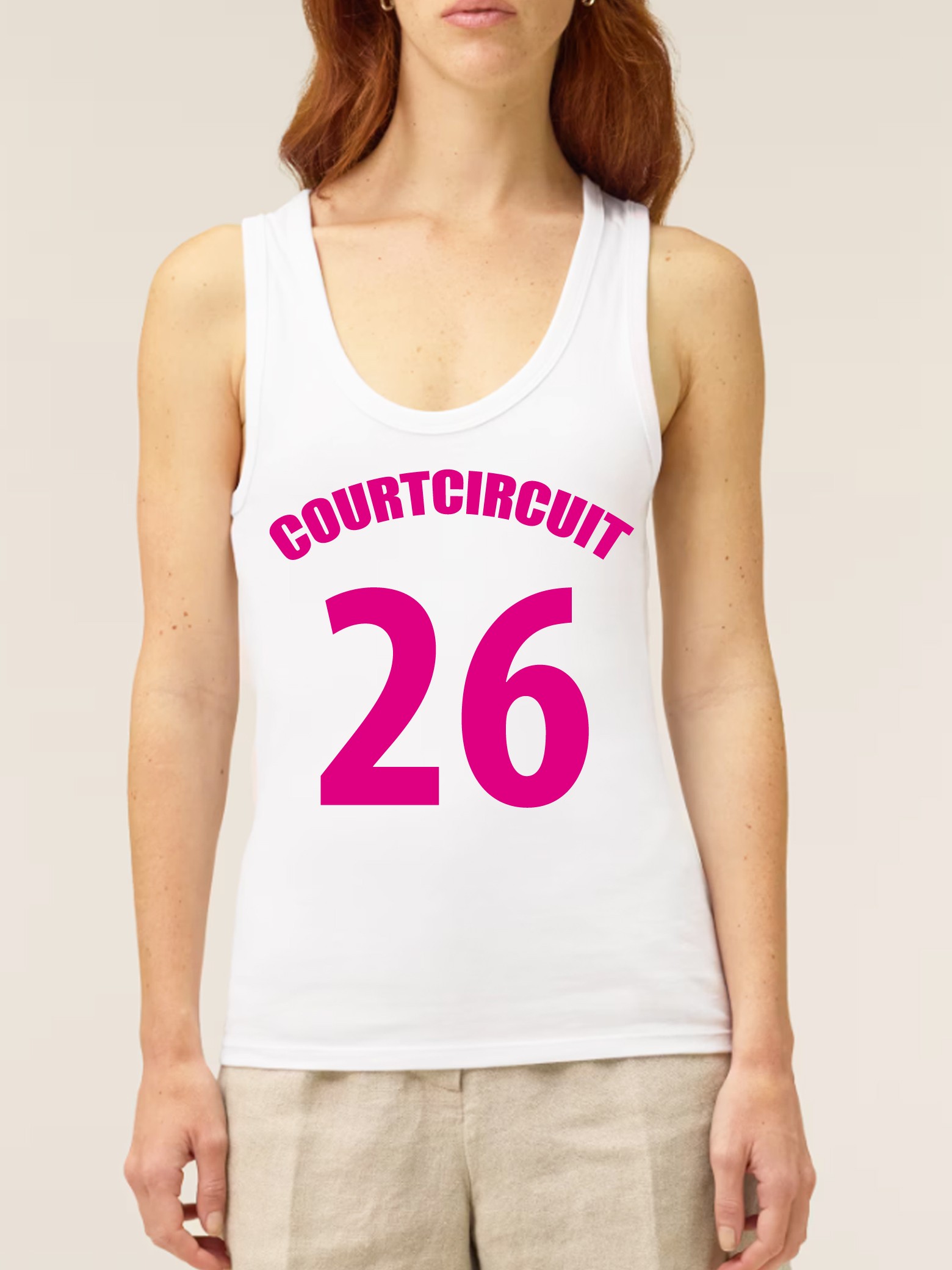 debardeur 26 femme blanc