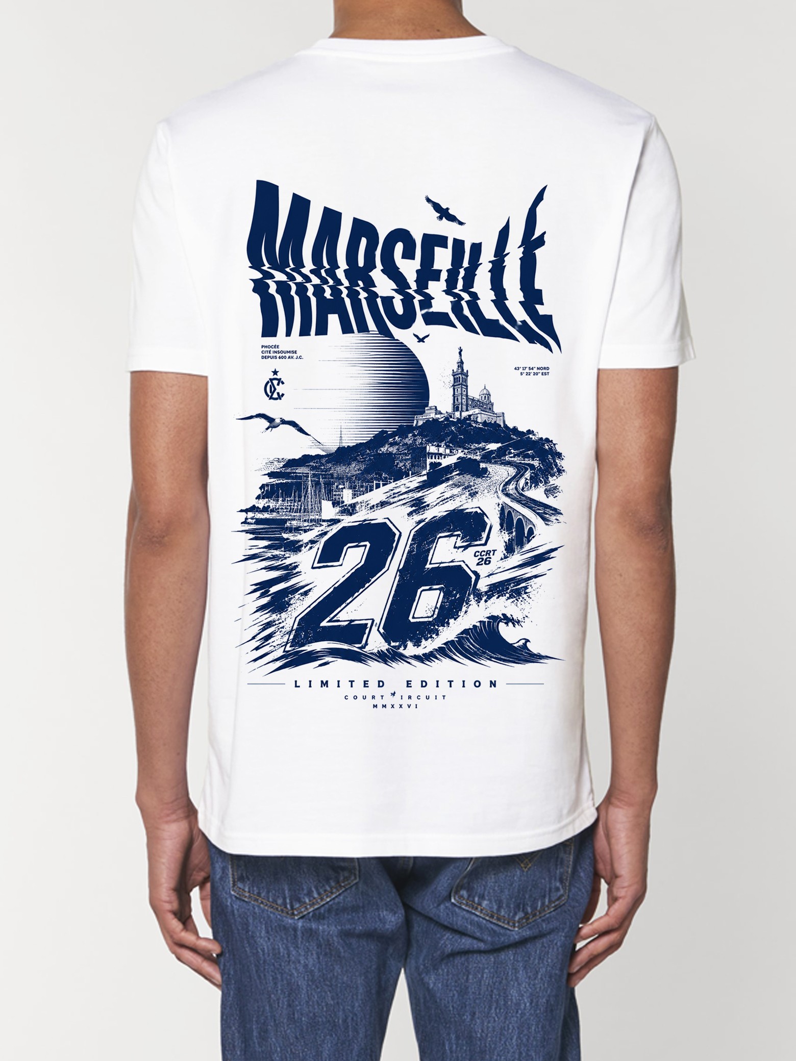 tee shirt 26 Marseille homme dos