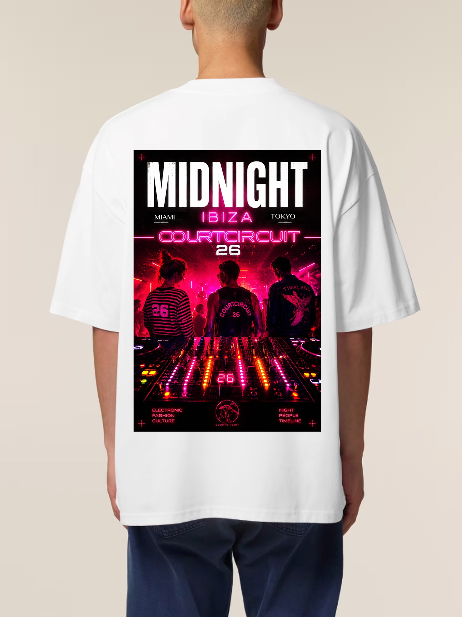 ts midnight oversize blanc homme dos
