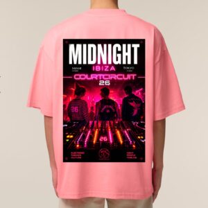 Tee Shirt Midnight Oversize Homme rose ( en précommande )