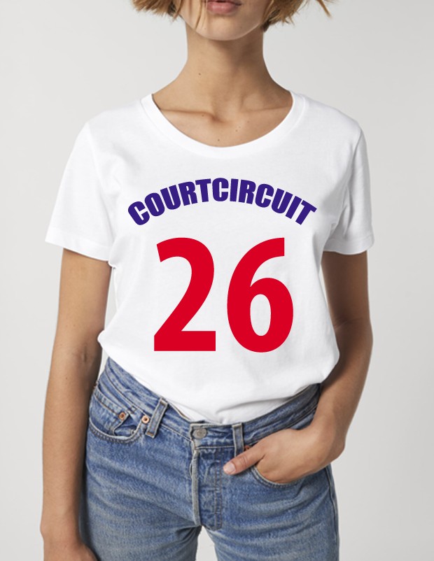 tee shirt 26 femme tricolore
