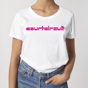 Tee Shirt ICONIC Femme blanc rose ( en précommande )